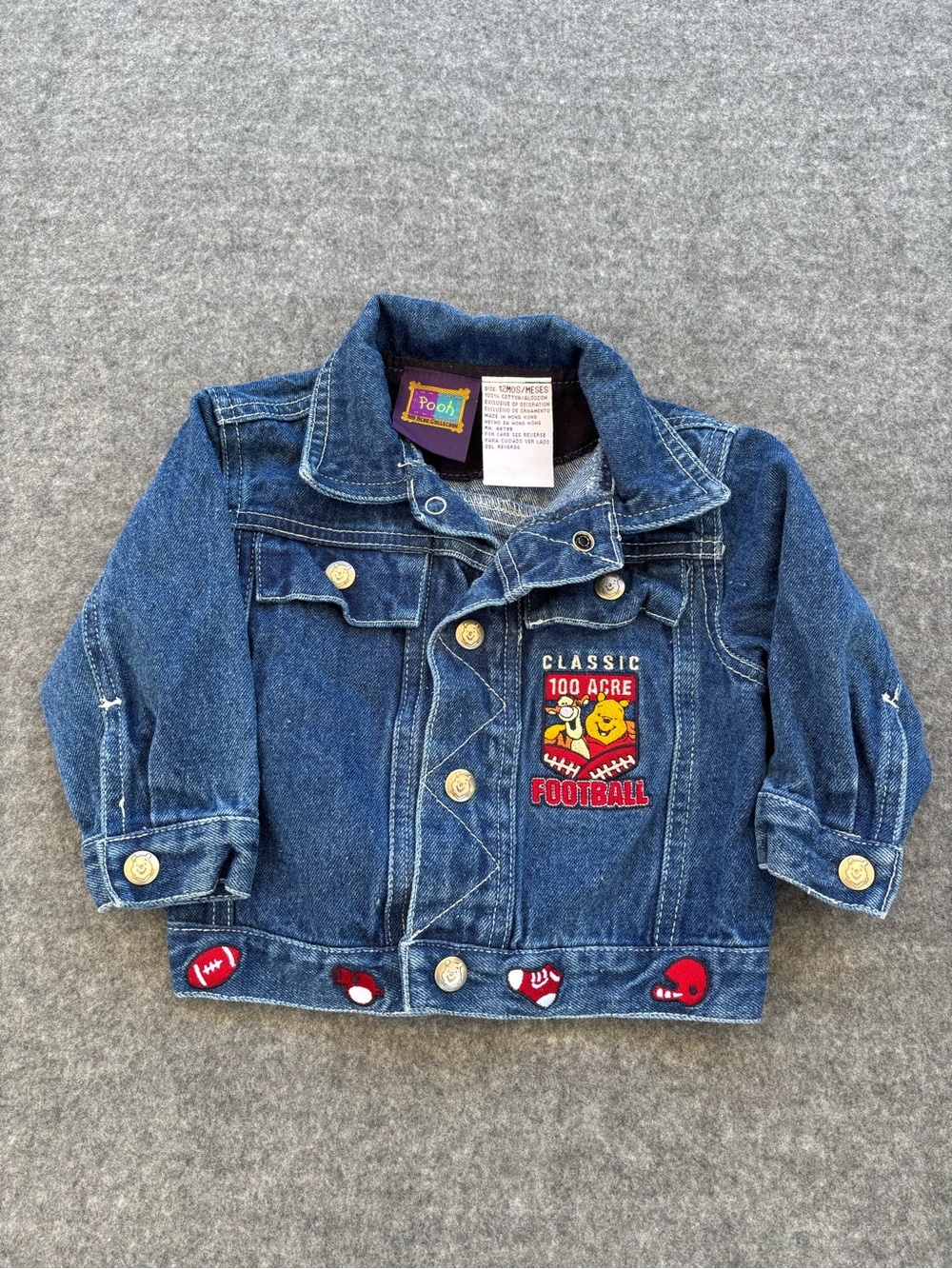 Vintage Disney Winnie the Pooh denim jacket Size 12 months